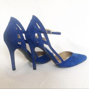 Charlotte Russe Blue Suede Heels
